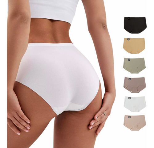 Calzones De Mujer Lumilace Sin Costuras Cómodo Pack De 6