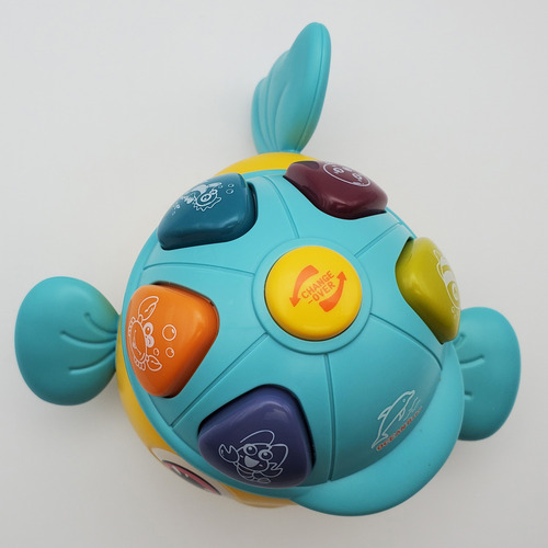 Juguete Pez Bebé Con Luz Y Sonido Estimulación Temp 13x9 Cm