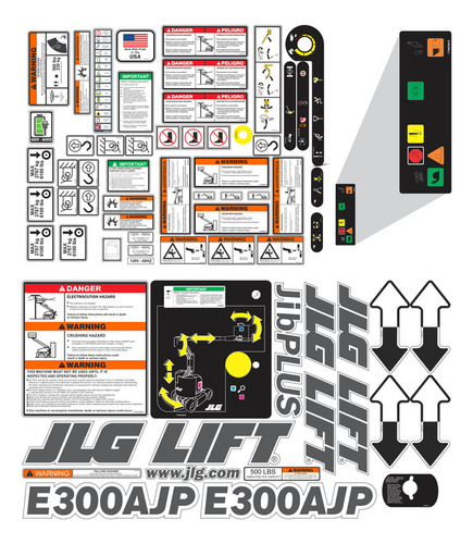 Calcomanias Elevador Pluma JLG E300aj