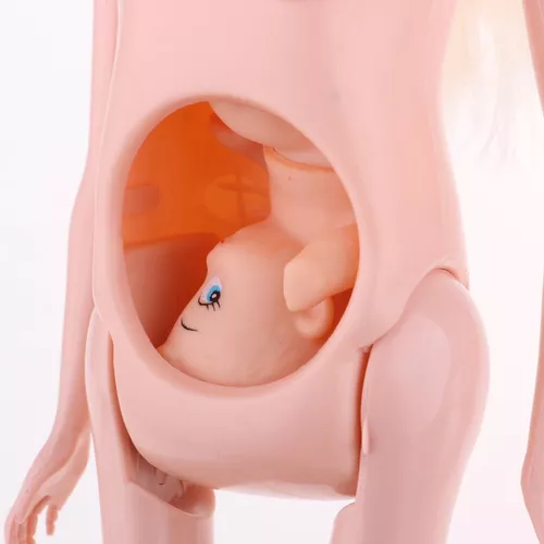 Boneca Barbie Mãe Grávida Com Bebê Em Sua Barriga