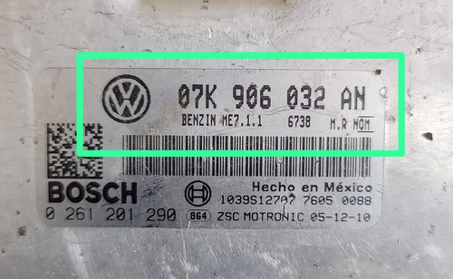 Computadora De Motor Jetta 2006-2007 2.5 07k906032an Libre (Usado)