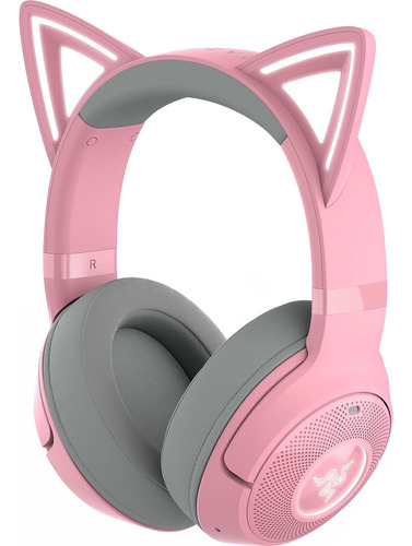 Fones de ouvido sem fio Razer Kraken Kitty V2 Bt com cor rosa Rgb