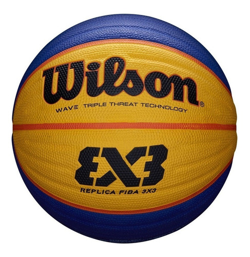 Bola De Basquete Wilson Fiba 3x3 Replica - Amarela E Azul