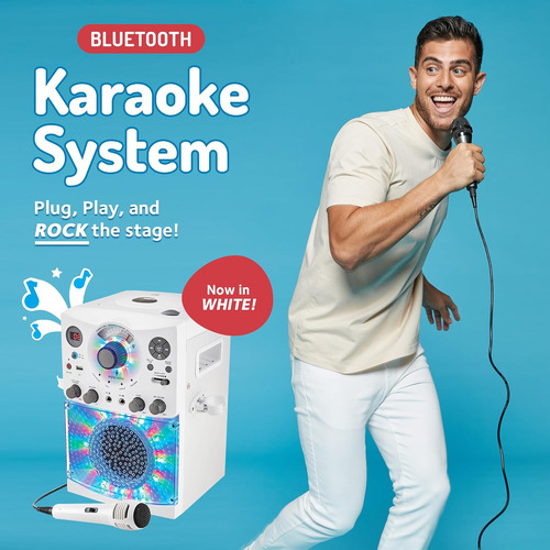 Karaoke Bluetooth Sml385uw Con Cd+g, Usb Y Luces Led