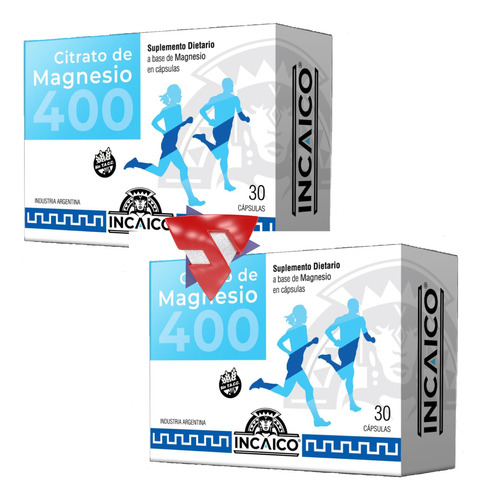 Citrato De Magnesio 400 Incaico Oferta 2 Cajas!!