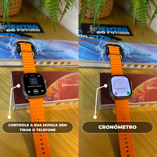 Relógio Inteligente Microwear A Prova D'água Novo Lançamento Prateado Mesh Laranja Prateado