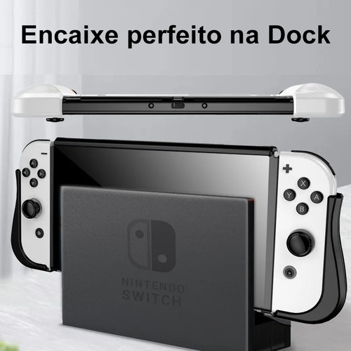 Capa Preta Silicone Switch Oled Compatível Com Dock