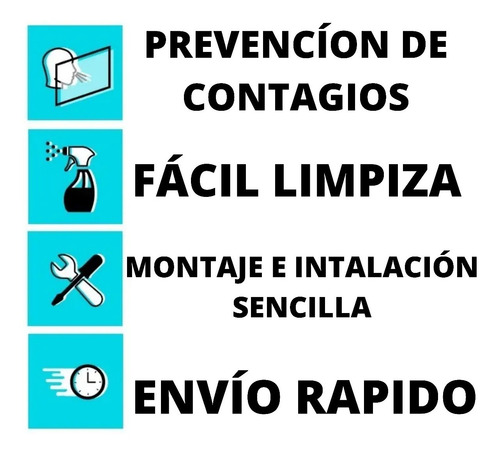 Imagen 3 de 10 de Patas Y Base Para Mampara De Acrílico Mostrador