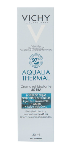 Imagen 2 de 9 de Crema Hidratante Pieles Normales Vichy Aqualia Thermal Liger