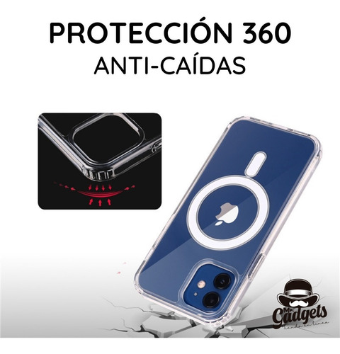 Imagen 4 de 5 de Funda + Cargador Magsafe + Cámara Para iPhone Transparente