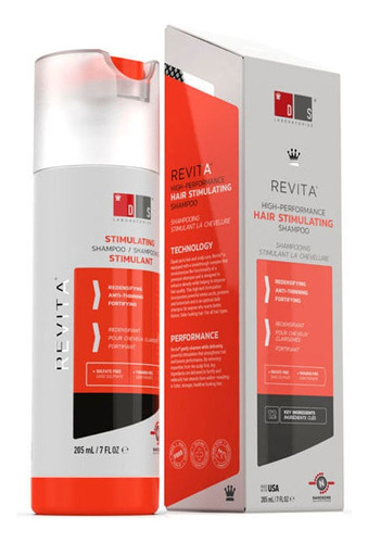 Shampoo DS Laboratories Revite Estimulante anticaída en botella de 205mL por 1 unidad