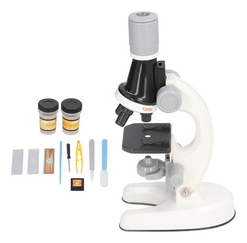 Kit De Microscopio Para Niños: Microscopio Led 1200x Con Mue