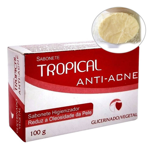 Kit 50 Sabonete Barra Tropical Anti Acne Espinhas Atacado