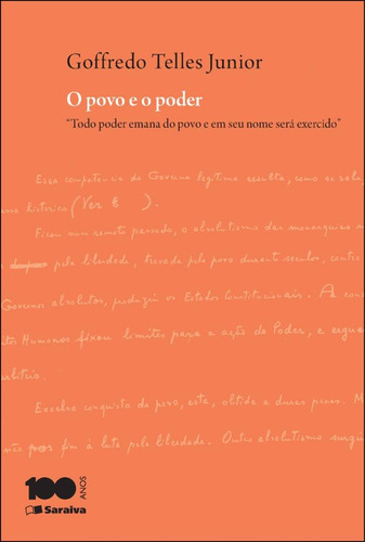 O povo e o poder - 3ª edição de 2014, de Telles Júnior, Goffredo. Editora Saraiva Educação S. A., capa mole em português, 2014