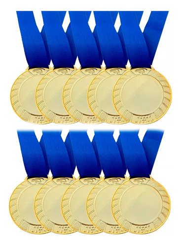 50 Medalhas Decoradas Centro Liso 4,3cm De Metal Crespar Cor Ouro