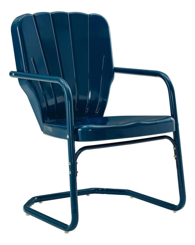 Crosley Furniture Co1031-nv Ridgeland Silla Metal Retro Azul