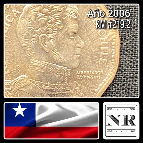 Chile - 50 Pesos - Año 2006 - Cobre - O'higgins - Km #219