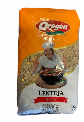 Lentejas 6 Mm Oregon 1 Kg  (2 Unidad)super