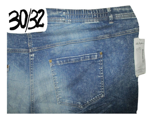 Pantalon Jeans Azul Mezclilla Nevado Mujer 30w ( 50/52) Ulla