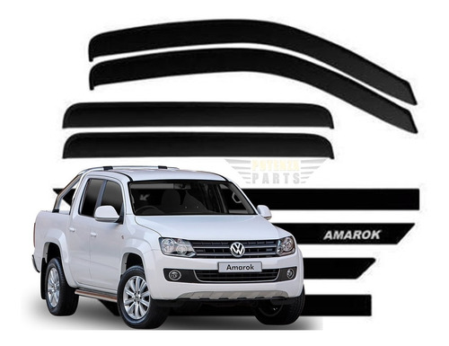 Kit Friso Borrachao + Calha De Chuva Vw Amarok