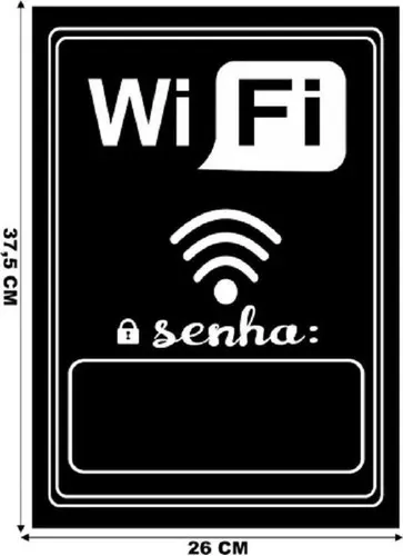 Terceira imagem para pesquisa de placa decorativa senha wifi