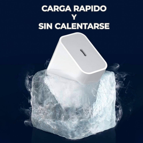 Cargador Carga Rápida 20w Usb C Cable 1m Para Android Apple