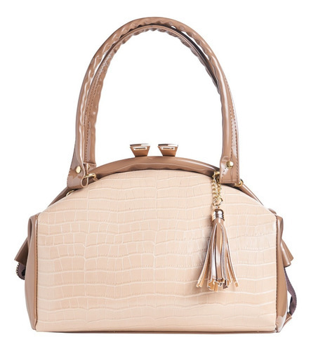 Elegante Bolsa Grande M6014 Amplio Bolso Dama Moda Color Maquillaje Diseño de la tela Croco