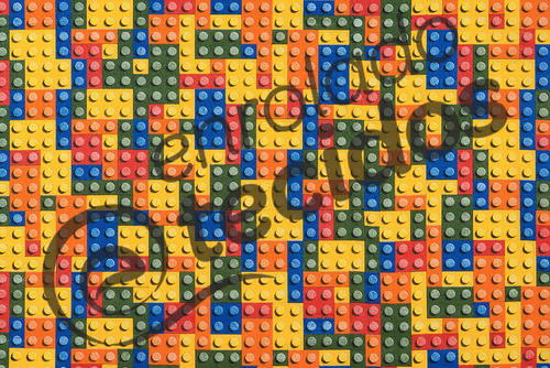 Tecido Jacquard Estampado Lego 8m X 2,80m Para Painel Festa