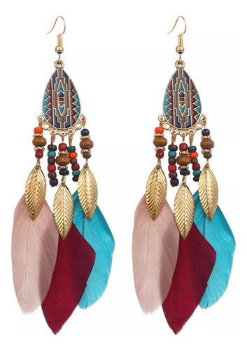 6 Pcs Pendientes De Plumas Boho Pendientes De Mujer