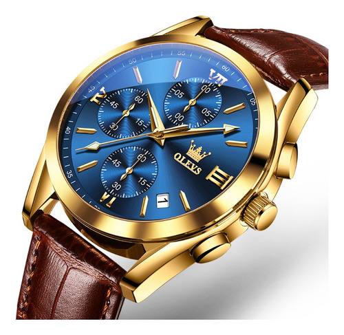 Relojes Olevs Three Eyes Chronograph Quartz Para Hombre .