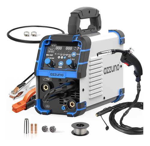 Azzuno Soldador Mig De Aluminio 155amp, Doble Vlotage 110...