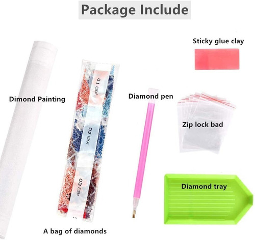 Imagen 4 de 7 de Kits De Pintura De Diamante 5d Diseño Paisaje 30x40cms