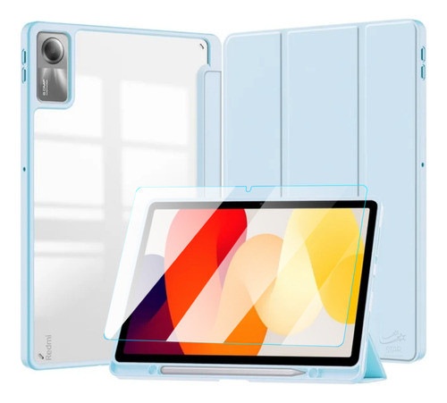 Kit Capinha Slot + Vidro Para Tablet Xiaomi Redmi Pad Se 11