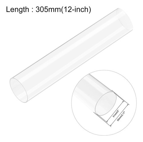 Tubo Acrílico Rígido Transparente De 51 Mm (2 Pulgada...