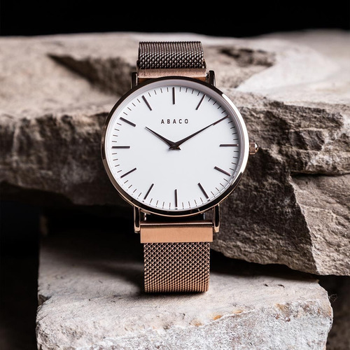 Reloj Mujer Formal Cuero Acero Abaco Elegante