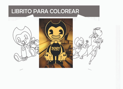 10 Libritos Para Colorear Personaliz Souvenir Bendy