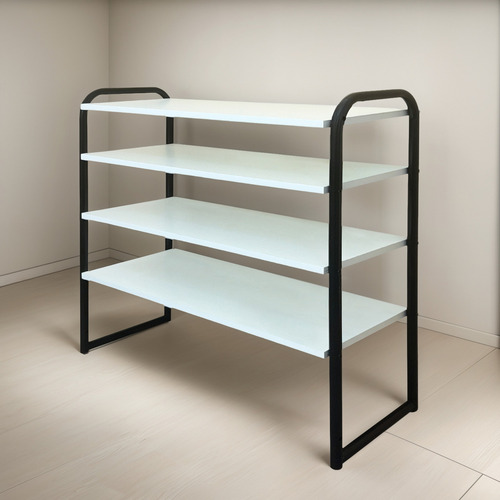 Zapatero Organizador 4 Niveles Estantes Botinero Industrial Color Blanco