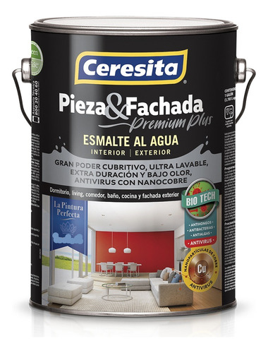 Esmalte Al Agua Pieza Y Fachada Ceresita Colores 1 Galon