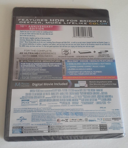 Mamma Mia! The Movie 4k Ultra Hd Blu-ray