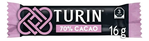 Chocolate Amargo Turin 70% Cacao 16 G