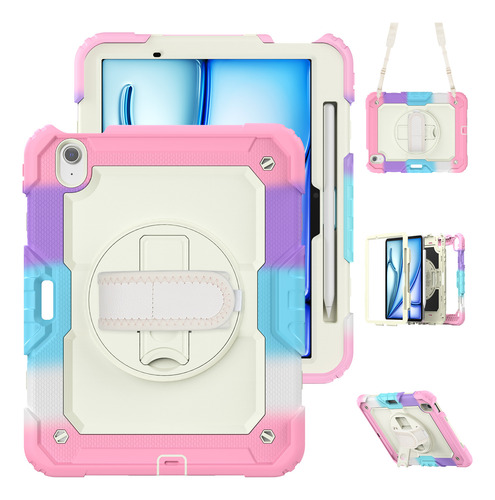 Funda Resistente Universal Para iPad Air 11 2025 2024 A3266 A3267 A3270 A2902 A2903 A2904 Hybrid Stand