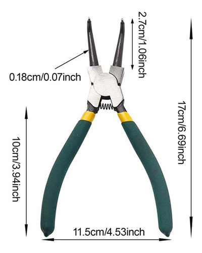 Alicates De Alicates De Anillo De Ondulación 4x Circlip Kit