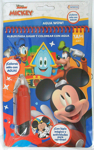 Mickey - Agua Wow - Tapi Art - Incluye Lapiz Magico De Agu 