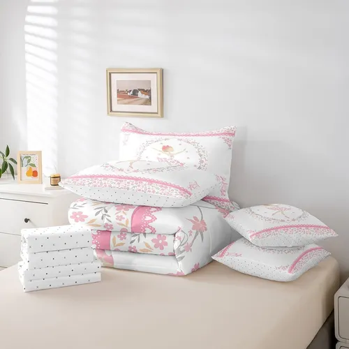 Feelyou Juego De Cama Para Niñas De Ballet, Juego De Edredón