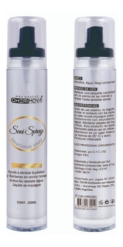 Sani Spray Cherimoya 150 Ml Sanitizante, Manicure