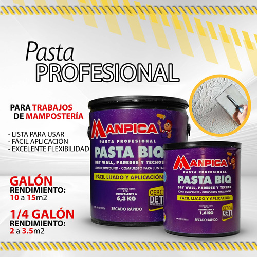 Pasta Profesional Manpica Galon (08129) 1/4 Galon (08128)