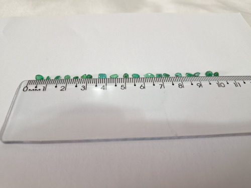 Lote 19 Pedras Lapidadas Esmeraldas Originais 3,5 Quilates Verde (Usado)