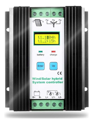 Controlador De Carga Híbrido Solar Eólico De 1000 W, 12 V/24