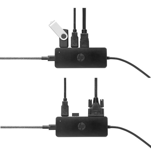 Imagen 3 de 7 de Adaptador Hp Usb-c Travel Hub G2 7pj38aa Hdmi Vga Usb-a