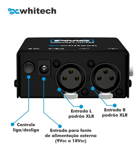 Amplificador Para Fones Pm5 ( Xlr ) - Whitech